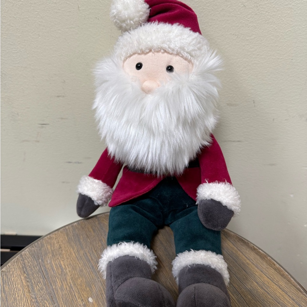 Jellycat Santa Plush with Burgundy and White Accents